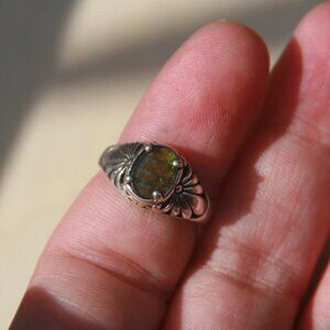 Ammolite ring